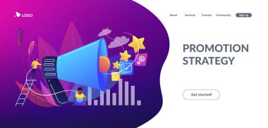 Promosyon stratejisi iniş sayfası.