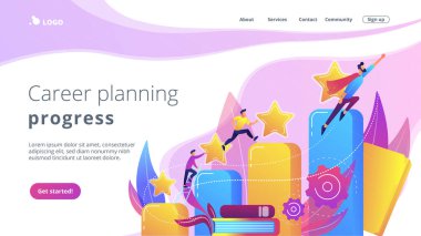 Kariyer geliştirme konsepti iniş sayfası.