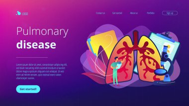 Obstructive pulmonary disease concept landing page. clipart