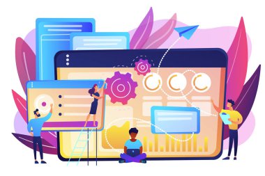 SEO analytics kavramı vektör çizim takım.