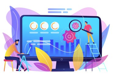 Dönüşüm oranı optimizasyonu kavramı vektör çizim.