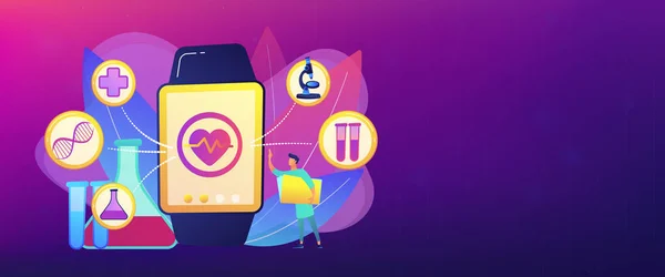 Intestazione banner concetto smartwatch health tracker . — Vettoriale Stock