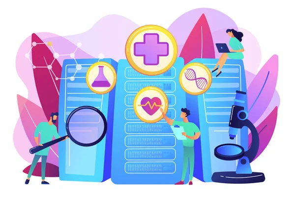 Big data healthcare concept vector illustration. — Stock Vector