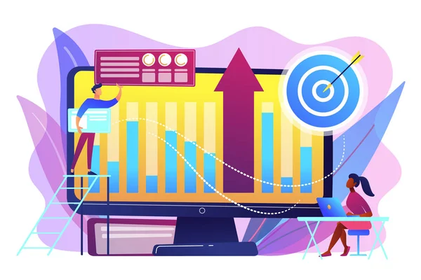 Ilustração de vetor de conceito de inteligência de negócios . —  Vetores de Stock