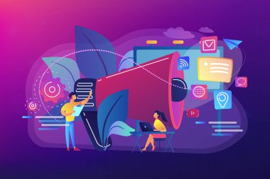 Pazarlama kavramı vektör çizim.