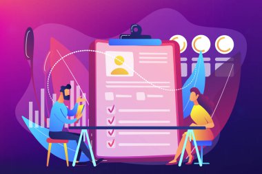 Çalışan değerlendirme kavramı vektör çizim.