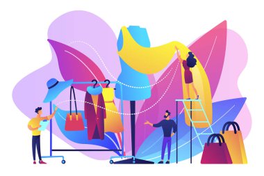 Moda endüstrisi kavramı vektör çizim.