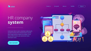 Çalışan değerlendirme yazılımı konsept iniş sayfası.