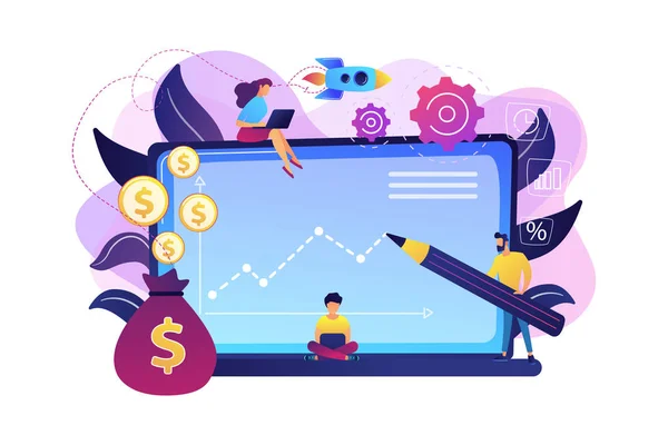 Illustrazione vettoriale del concetto di fondo di investimento . — Vettoriale Stock