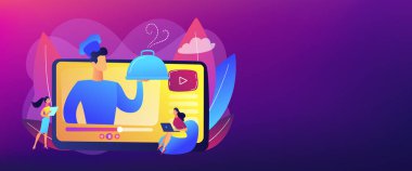 Gıda blog konsepti afişi başlığı.