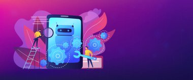 Sohbet etmek app geliştirme kavramı banner başlığı.