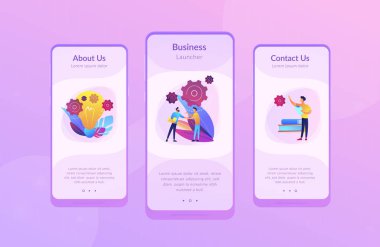 İş fikri app arabirimi şablonu.