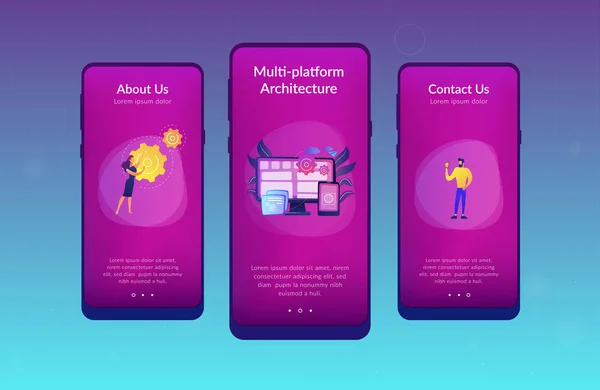 Plattformsoberoende programmering gränssnitt mall. — Stock vektor