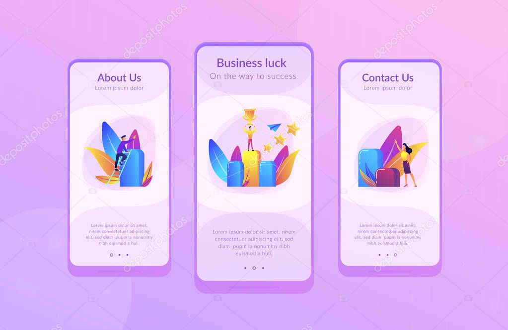 Key to success app interface template.