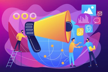 Macromarketing kavramı vektör çizim.