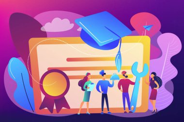 Mesleki eğitim kavramı vektör çizim.