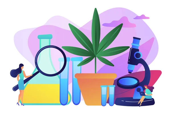 Illustration vectorielle du concept d'innovation des produits de la marihuana . — Image vectorielle