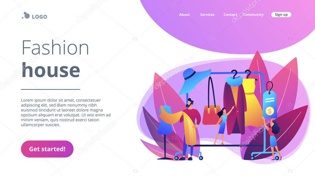 Fashion house concept landing page.