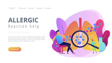 Anafilaksi konsepti iniş sayfası.