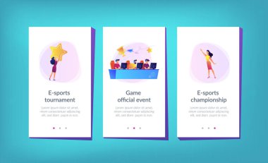 E-spor turnuva app arabirimi şablonu.