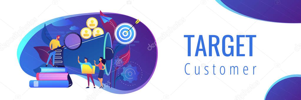 Target group concept banner header.