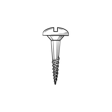 Screw hand drawn sketch icon.