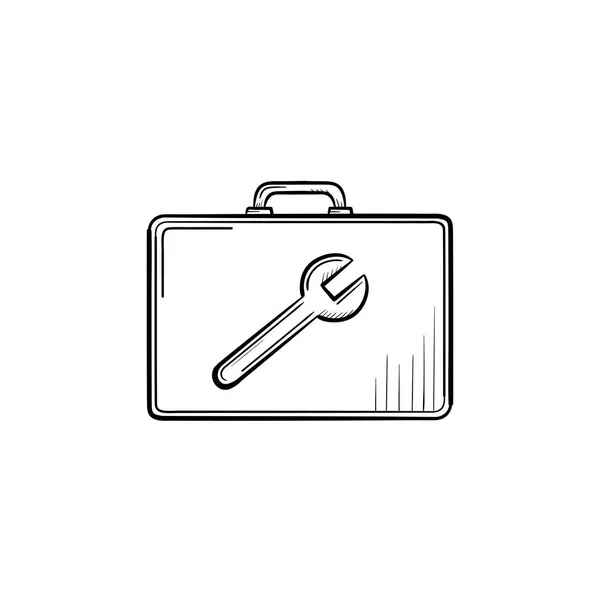 Toolbox hand drawn sketch icon. — Stock Vector