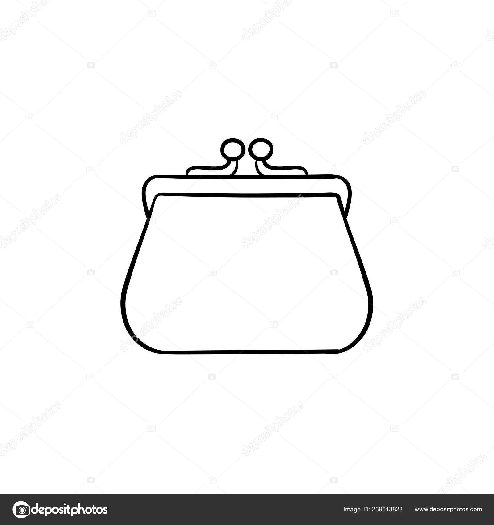 Handbag line art vector clip art | Free SVG