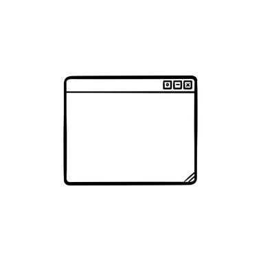 Tarayıcı el çizilmiş anahat simgesini doodle.