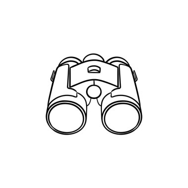Dürbün el çizilmiş anahat doodle simgesi.