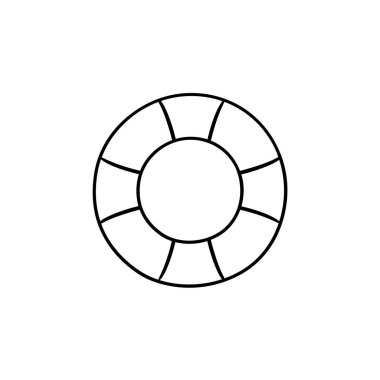 Lifebuoy el çizilmiş anahat simgesini doodle.