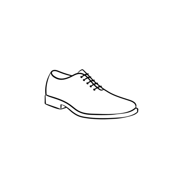 Zapato masculino dibujado a mano esbozo garabato icono . — Vector de stock