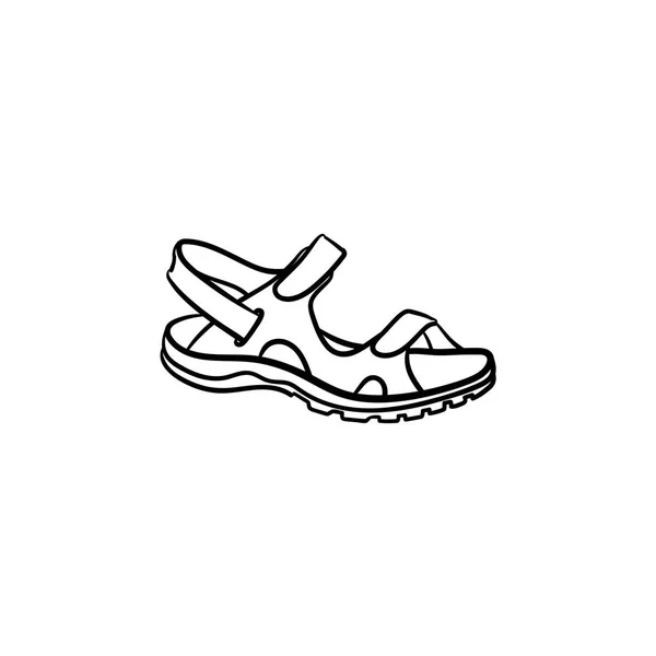 Realistiska barn sandal dras disposition doodle ikonen. — Stock vektor