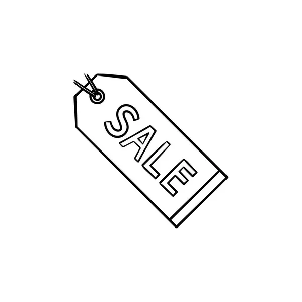 Sale tag hand drawn outline doodle icon. — Stock Vector