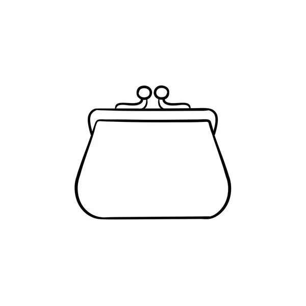 Sac à main dessiné à la main dessin icône doodle . — Image vectorielle