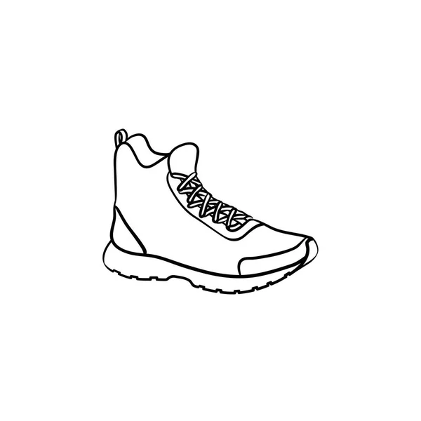 Caminhadas mão boot desenhado esboço doodle ícone . —  Vetores de Stock