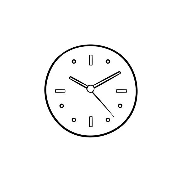 Reloj dibujado a mano esbozo garabato icono . — Archivo Imágenes Vectoriales