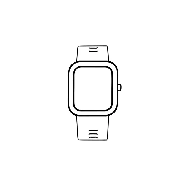 Smartwatch mão desenhada esboço doodle ícone . — Vetor de Stock