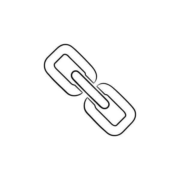 Łańcuch łącze ikonę ręcznie rysowane konspektu doodle ikona. — Wektor stockowy