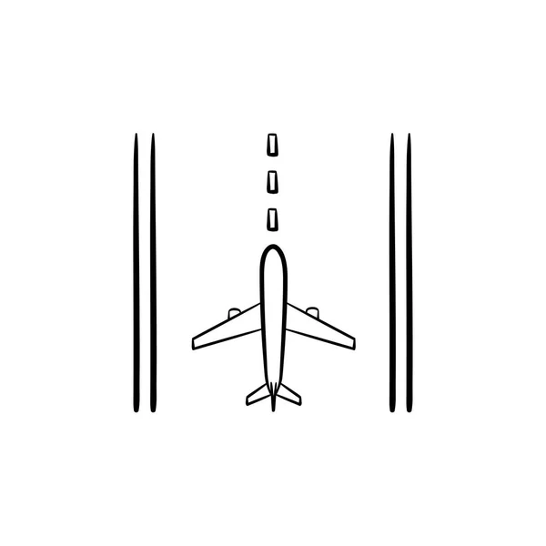 Aeropuerto pista línea icono . — Vector de stock