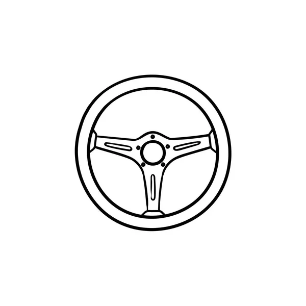 Volant dessiné à la main contour icône doodle . — Image vectorielle