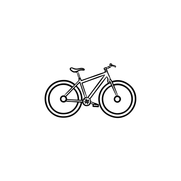 Bicicleta dibujado a mano esbozo garabato icono . — Vector de stock