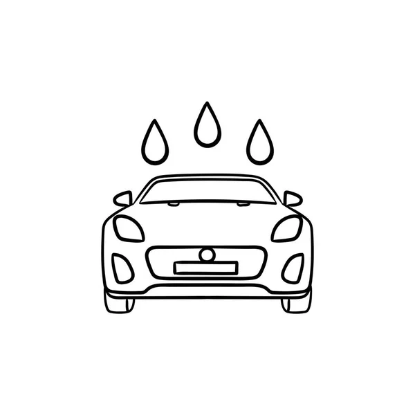 Icono de garabato dibujado a mano de lavado de coches . — Vector de stock