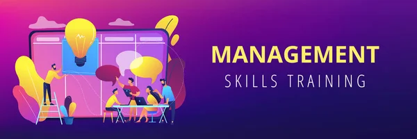 Manager Workshop Konzept Banner Header. — Stockvektor