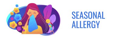 Sezonluk alerji konsepti afişi başlığı.