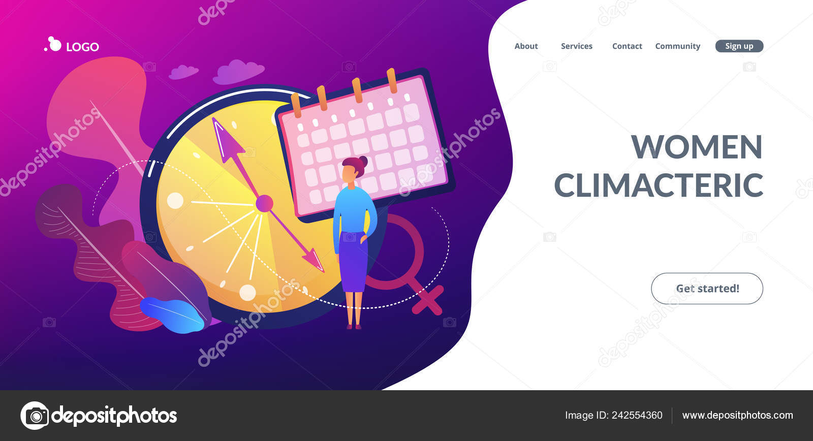 Menopause concept landing page. Stock Vector Image by ©VisualGeneration