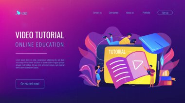 Video öğretici kavram açılış sayfası.