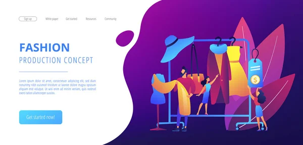 Casa de moda concepto landing page . — Vector de stock