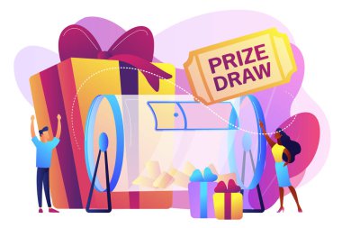 Prize draw concept vector illustration. clipart