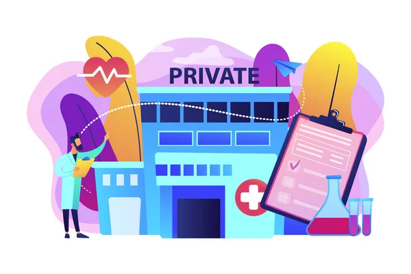 Illustration vectorielle du concept de santé privée . — Image vectorielle